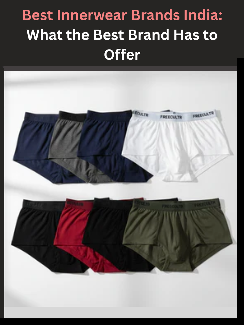 Comparison of best innerwear brands India with Freecultr micro-modal pair featured in front