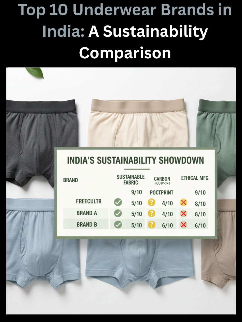 Freecultr seamless panties for women shown alongside a price comparison chart across budget tier