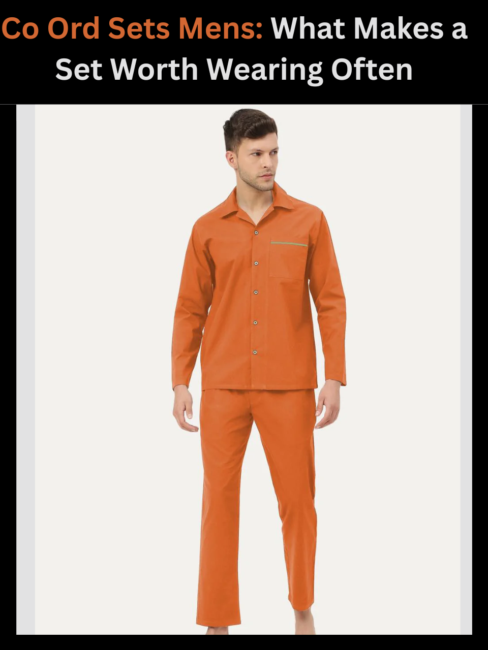 Freecultr co ord sets mens shown as matching top and bottom in breathable stretch fabric on neutral background