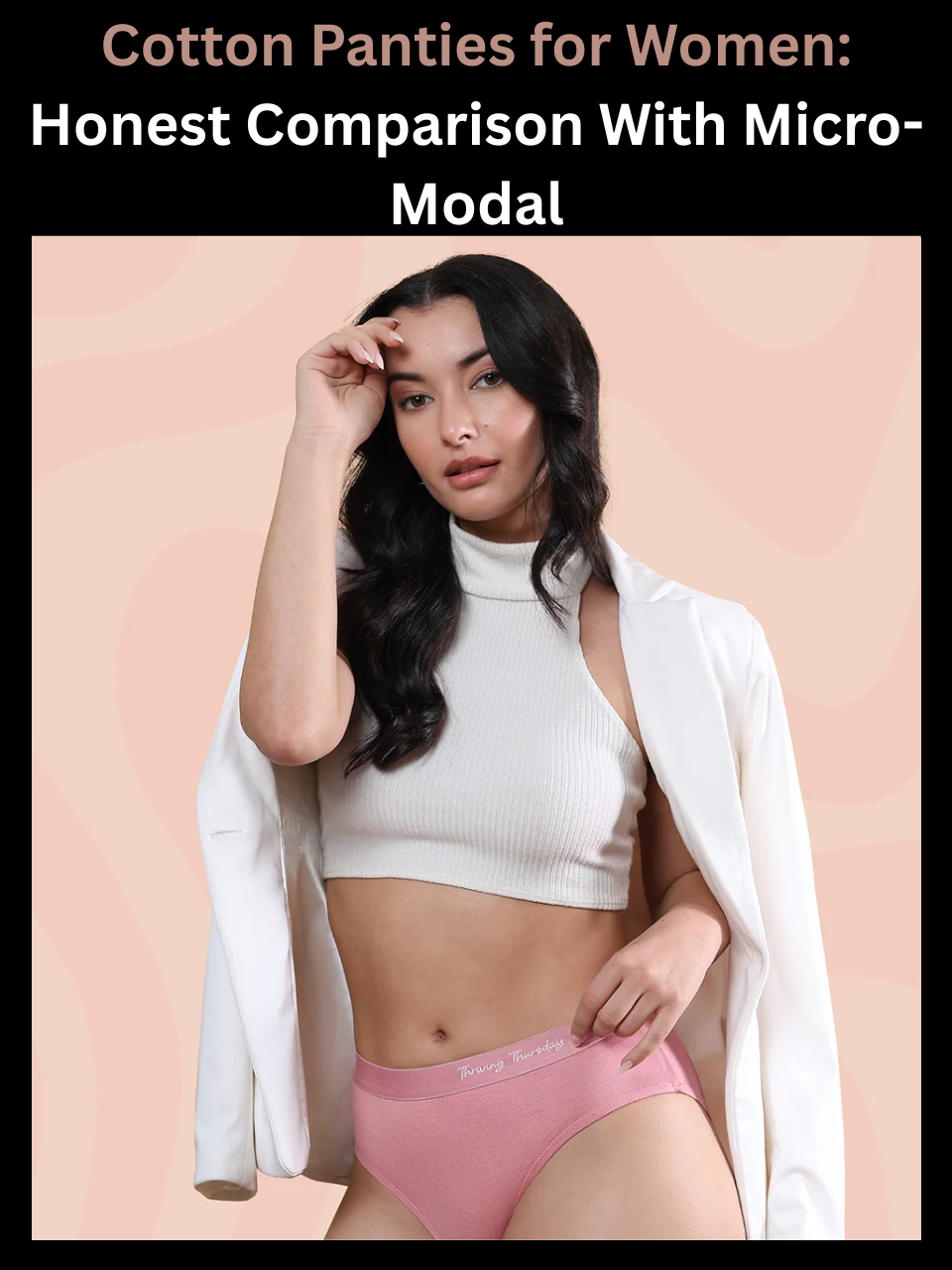 Freecultr cotton panties for women shown alongside micro-modal alternative for comparison