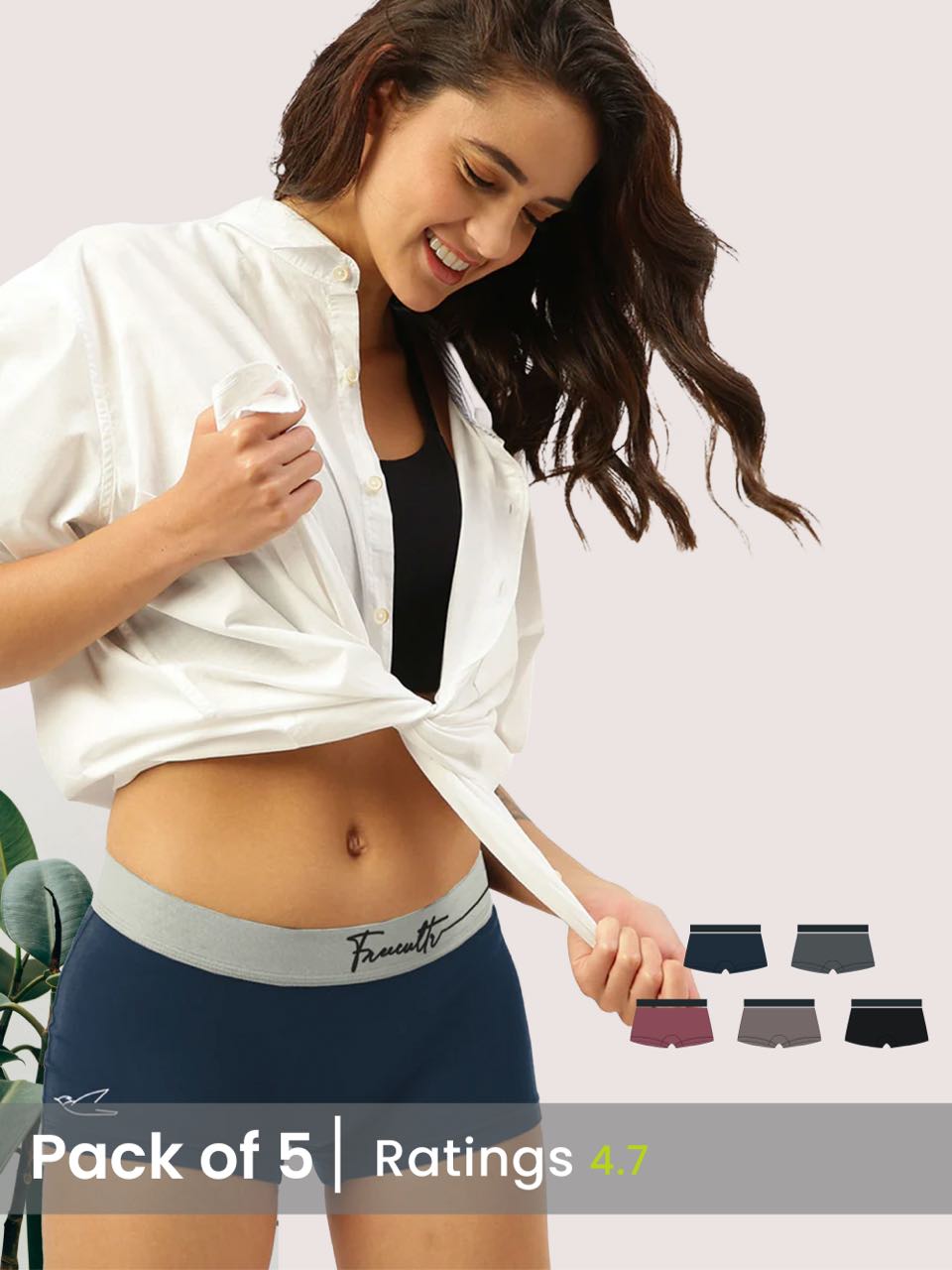 Freecultr extended size innerwear in micro-modal fabric laid flat, representing inclusive sizing options including XXXXXL size
