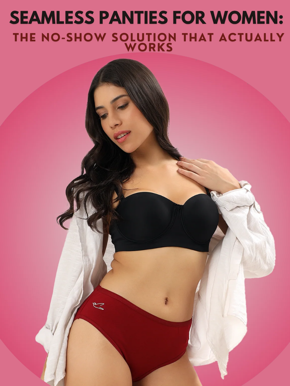 Freecultr seamless panties for women in micro-modal fabric shown flat lay with smooth edge detail and no visible seam construction in neutral skin tone and black colours