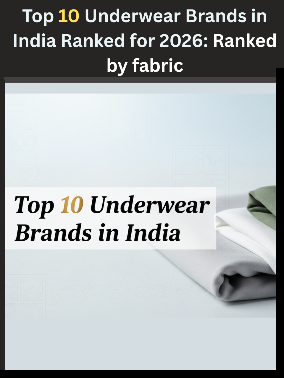 Top 10 underwear brands in India comparison featuring Freecultr micro-modal and bamboo innerwear