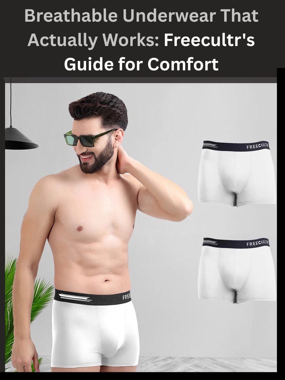 Freecultr breathable underwear in micro-modal and bamboo fabric for all-day comfort: 