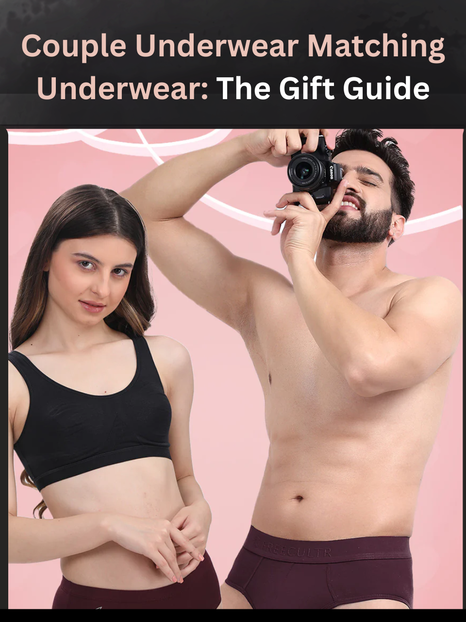 Freecultr couple underwear matching underwear coordinated set in micro-modal fabric for men and women shown as a gift-ready pairing on a clean background