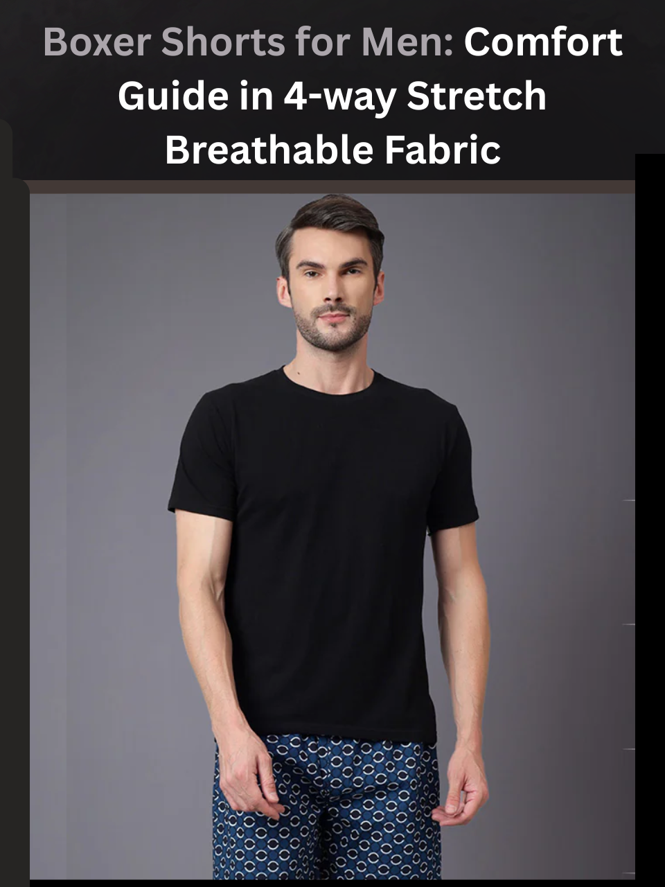 Freecultr boxer shorts for men shown in relaxed fit