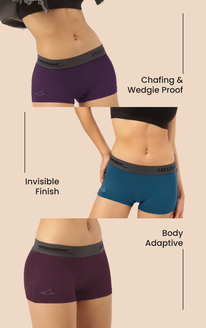 Women's Cotton Boy Shorts – No Panty Lines & Breathable Comfort