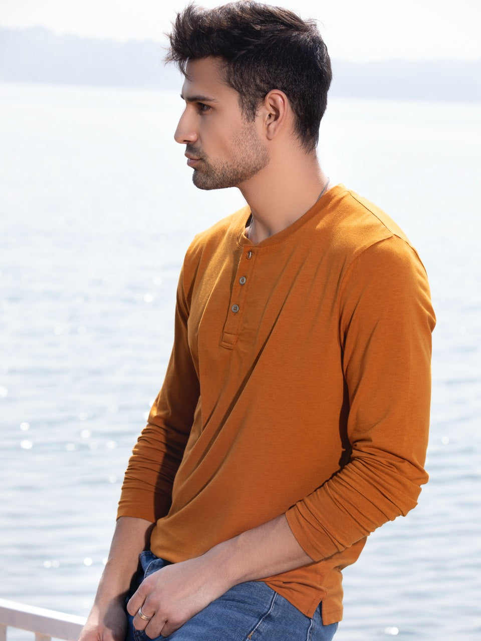 A selection of stylish Henleys for men, showcasing comfort and versatility in modern fashion.
