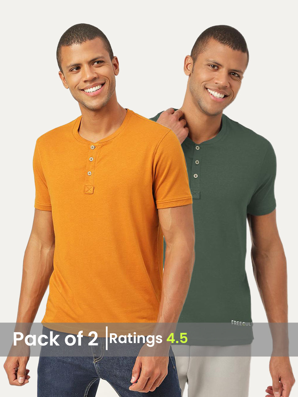 Henley 2.0 - Half Sleeves (Pack of 2)