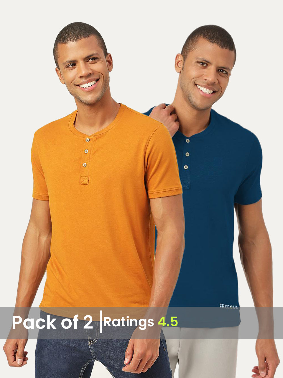 Henley 2.0 - Half Sleeves (Pack of 2)