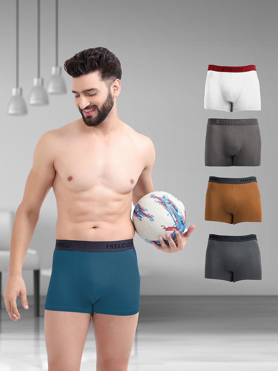 Men's Anti-Bacterial Micro Modal Trunk with Luxury (Pack of 5)