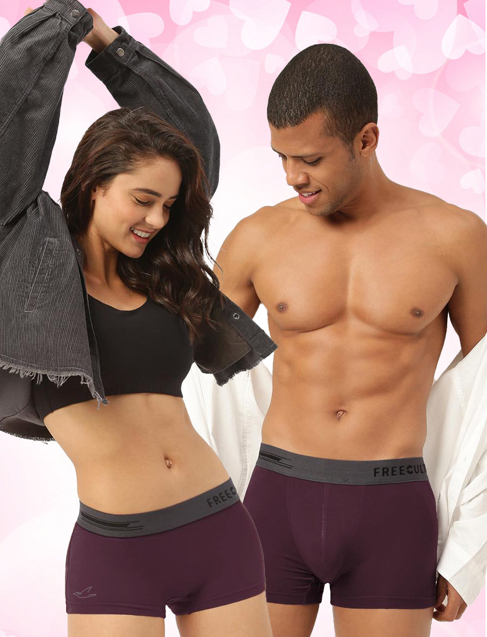 Men's Trunk & Women's Boy Shorts (Pack of 2)