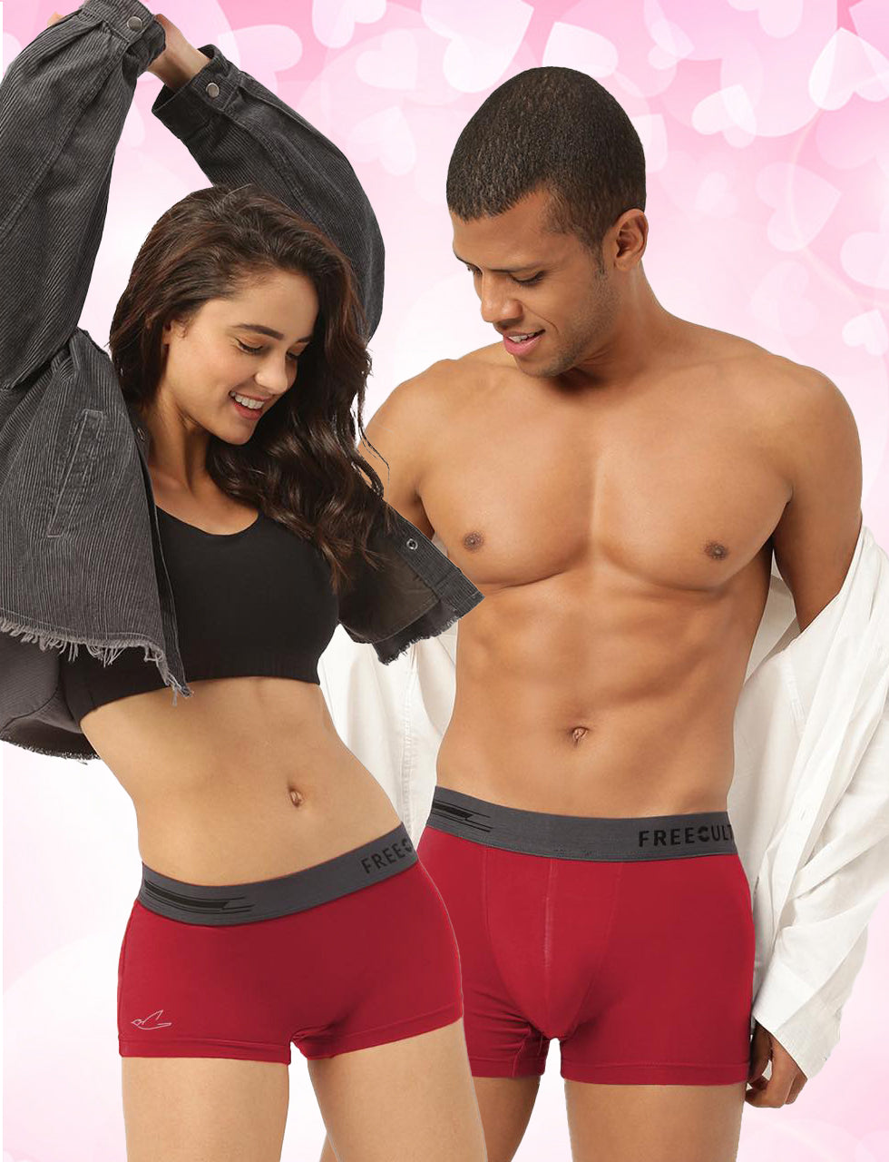 Men's Trunk & Women's Boy Shorts (Pack of 2)