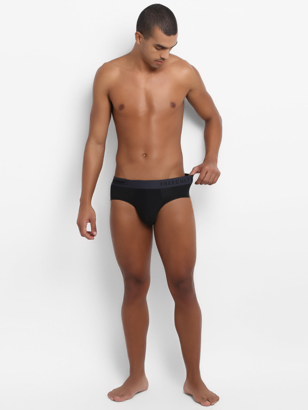 Men's Micro Modal & Elastane Brief in Contrast Waistband (Pack of 3) - freecultr.com