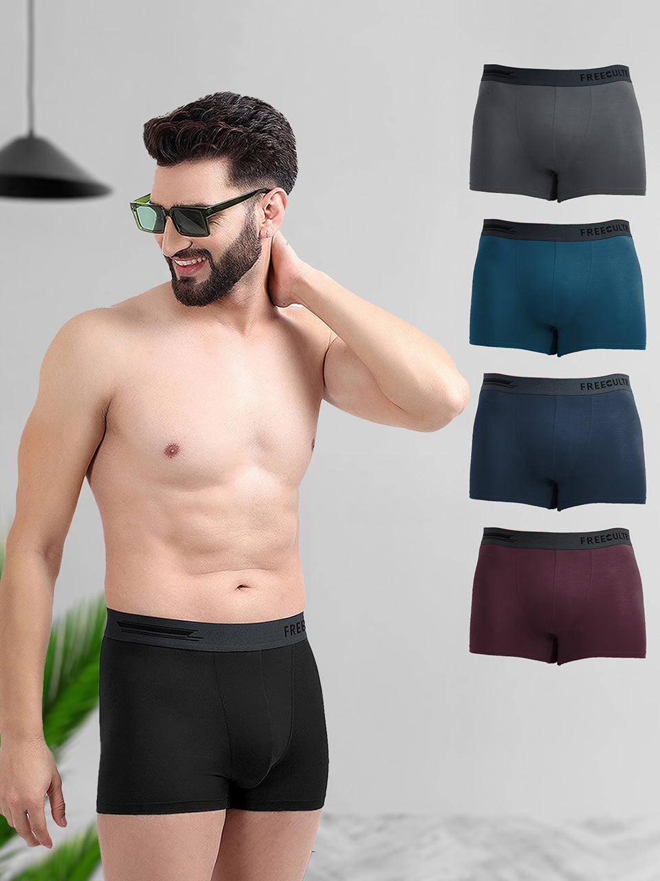 Men's Anti-Bacterial Micro Modal Trunk (Pack of 5)