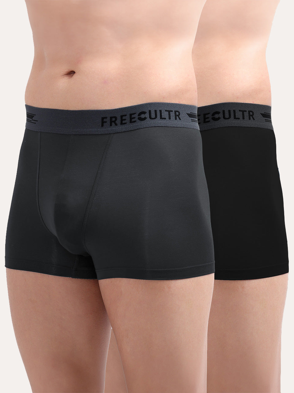 Men's Anti-Bacterial Micro Modal Trunk in Contrast Waistband (Pack of 2)