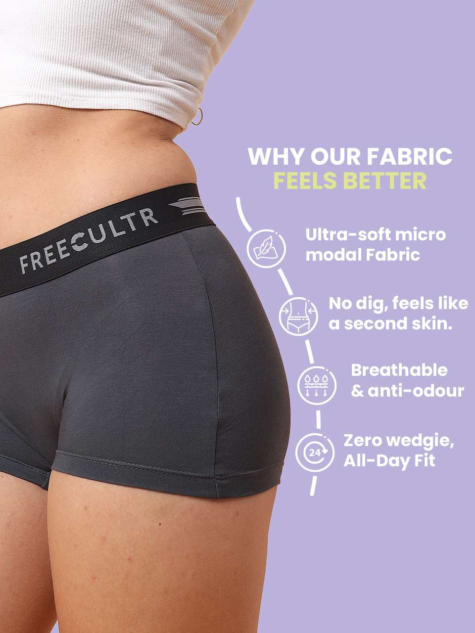 Women's Micro Modal Boy Shorts (Pack of 2)