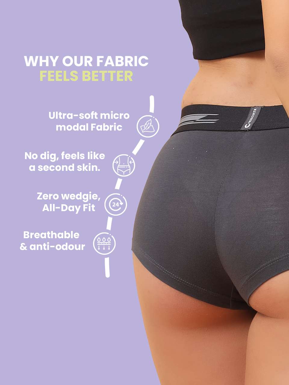 Women Micro Modal Boxer Brief (Pack of 1)