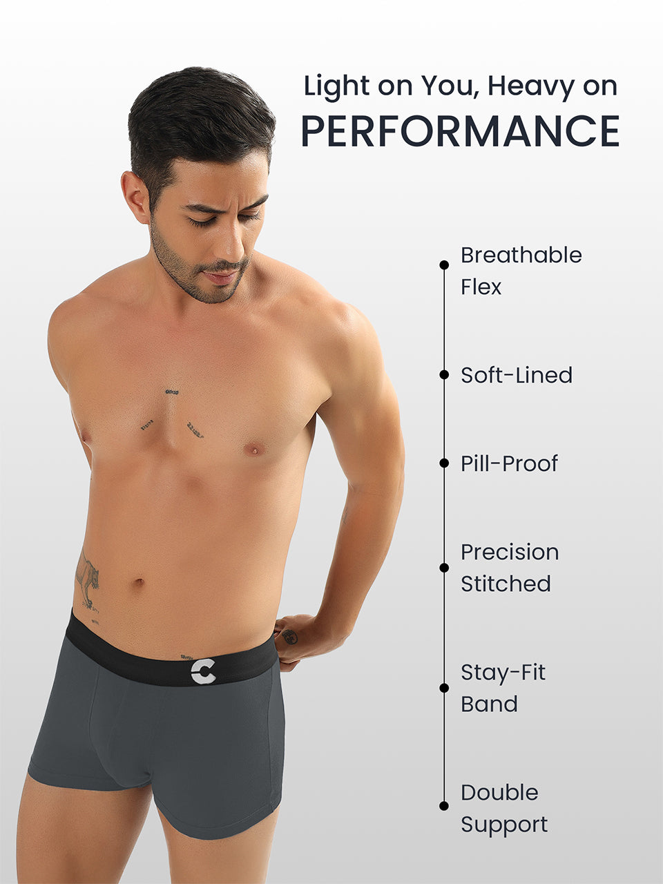 Men's Anti-Bacterial Micro Modal Trunk (Pack of 3)