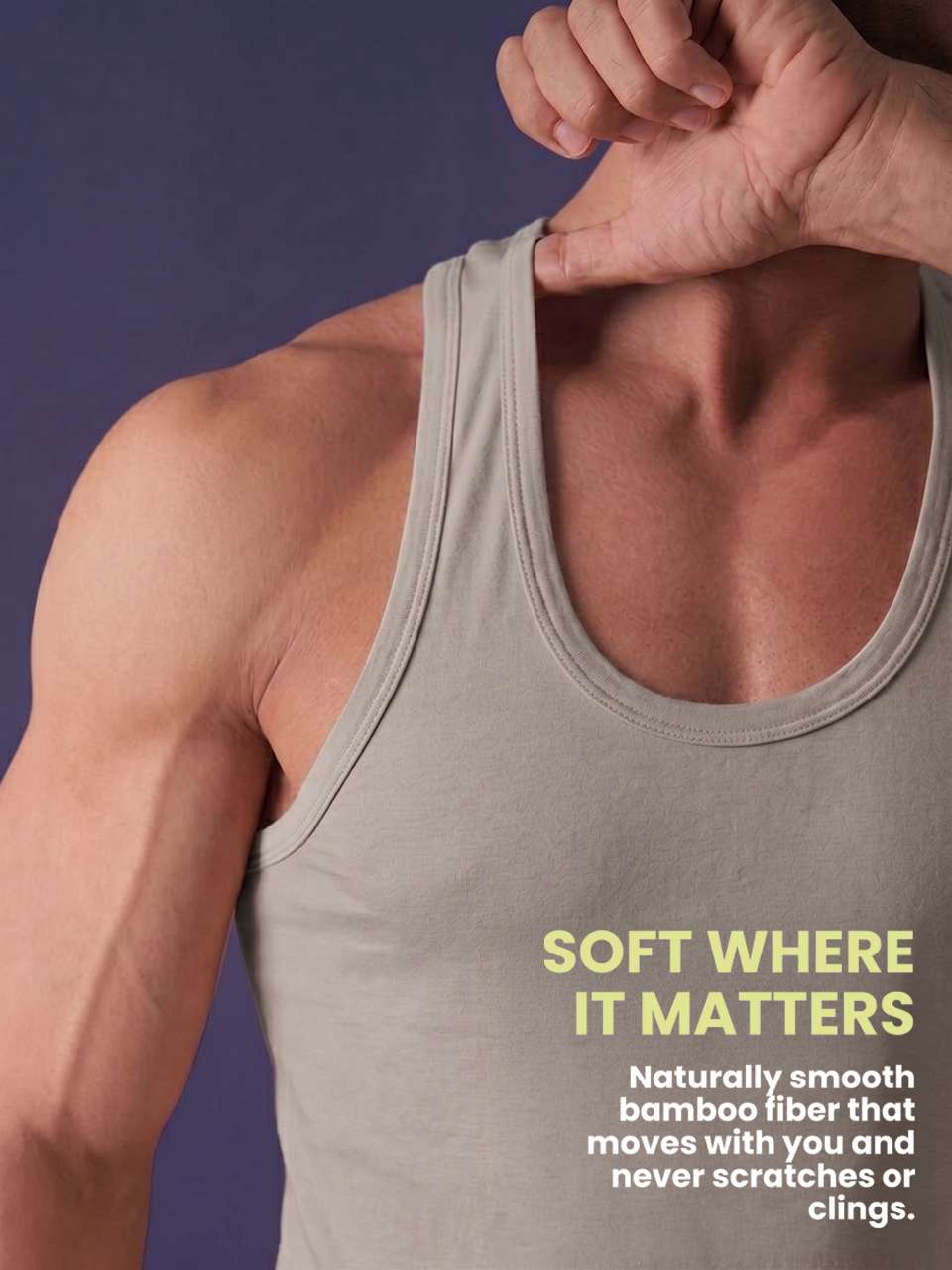 Twin Skin Organic Bamboo Vest - Comfort Fit (Pack Of 1)