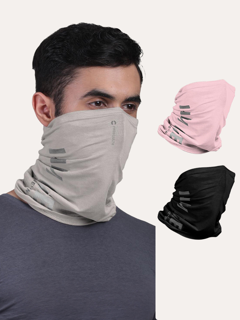 Unisex Organic Bandana Masks - Printed (Pack of 3)