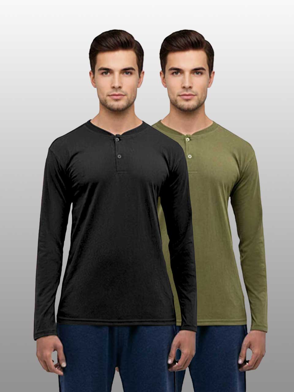 Men's Henley T-shirt Fullsleeve | Freecultr