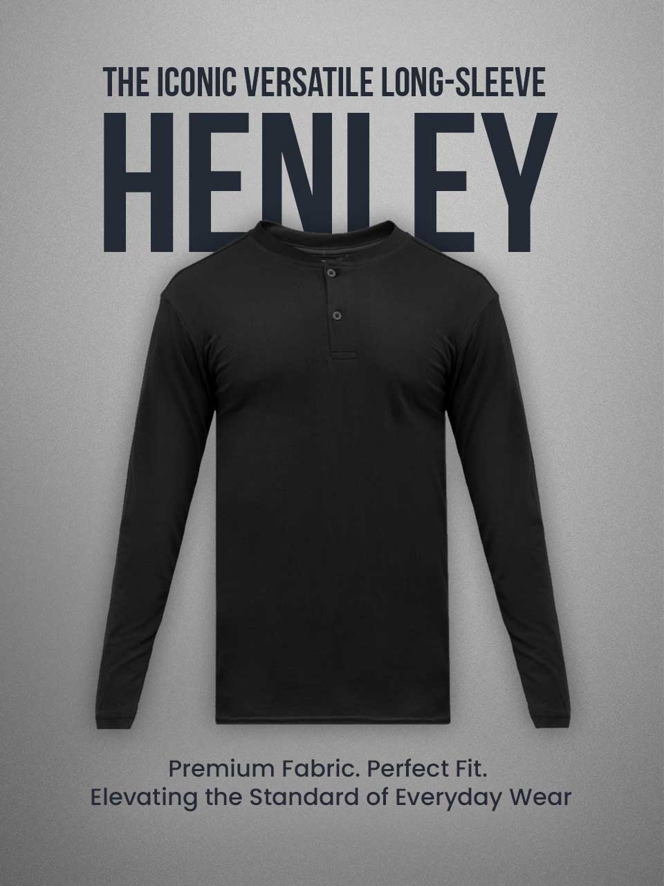 Men's Henley T-shirt Fullsleeve | Freecultr