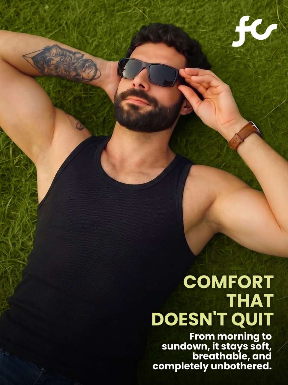 Regular Fit Organic Cotton Comfort Vest for Men-Pack of 1