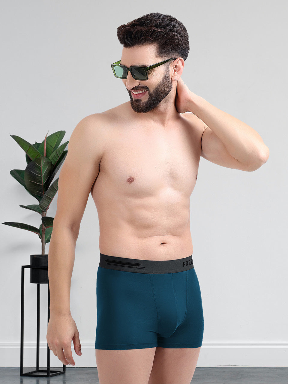 Men's Anti-Bacterial Micro Modal Trunk in Contrast Waistband (Pack of 3)