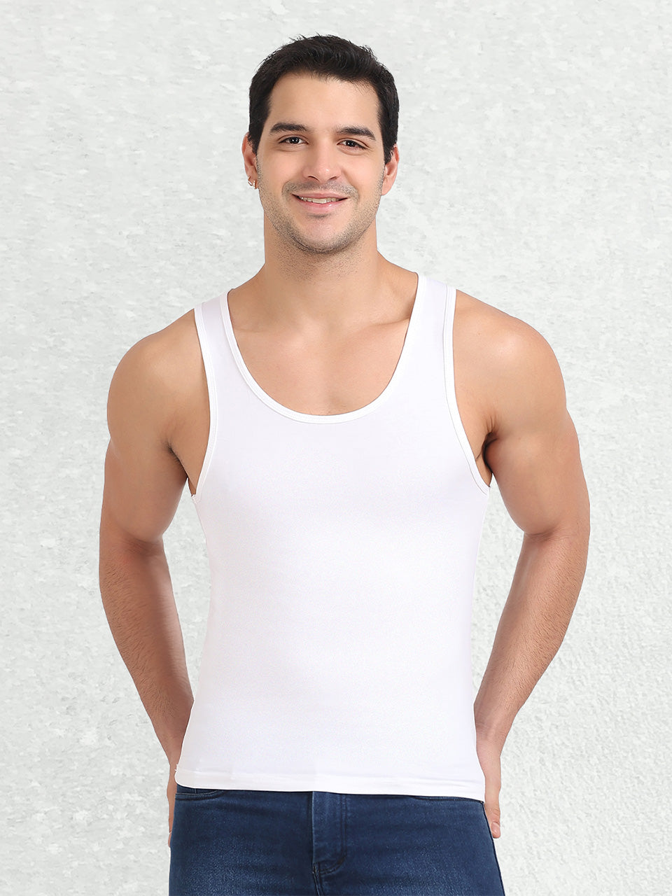 Regular Fit Organic Cotton Comfort Vest for Men-Pack of 3