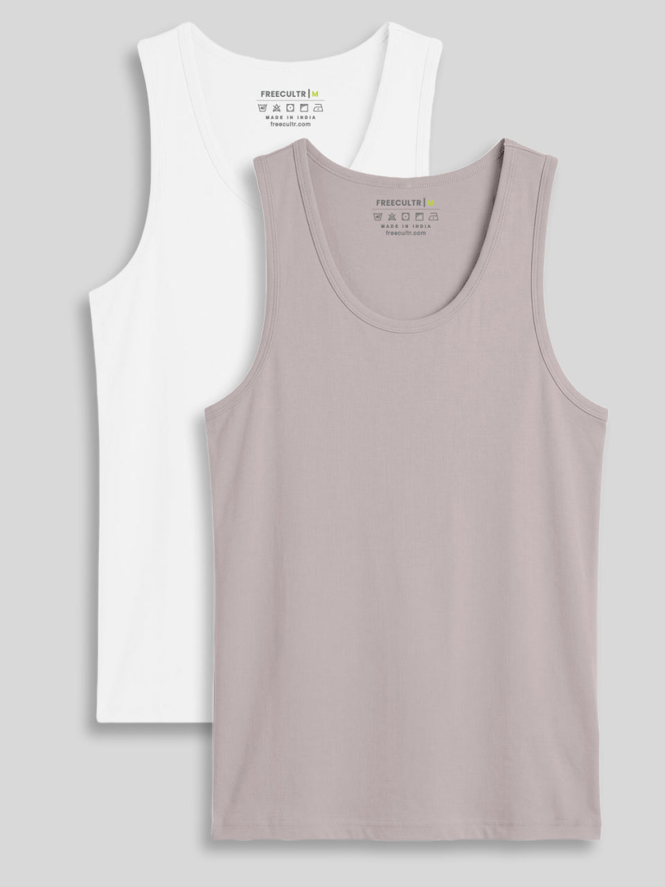 Regular Fit Organic Cotton Comfort Vest for Men (Pack of 2)