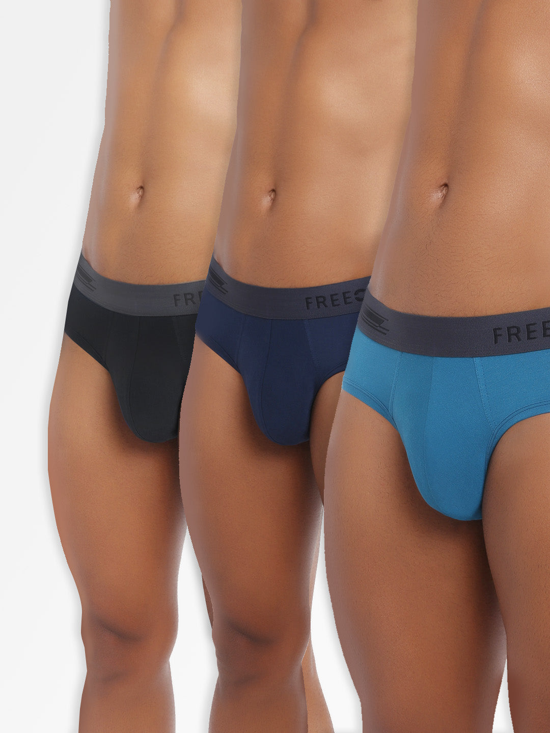 Men's Micro Modal & Elastane Brief in Contrast Waistband (Pack of 3) - freecultr.com