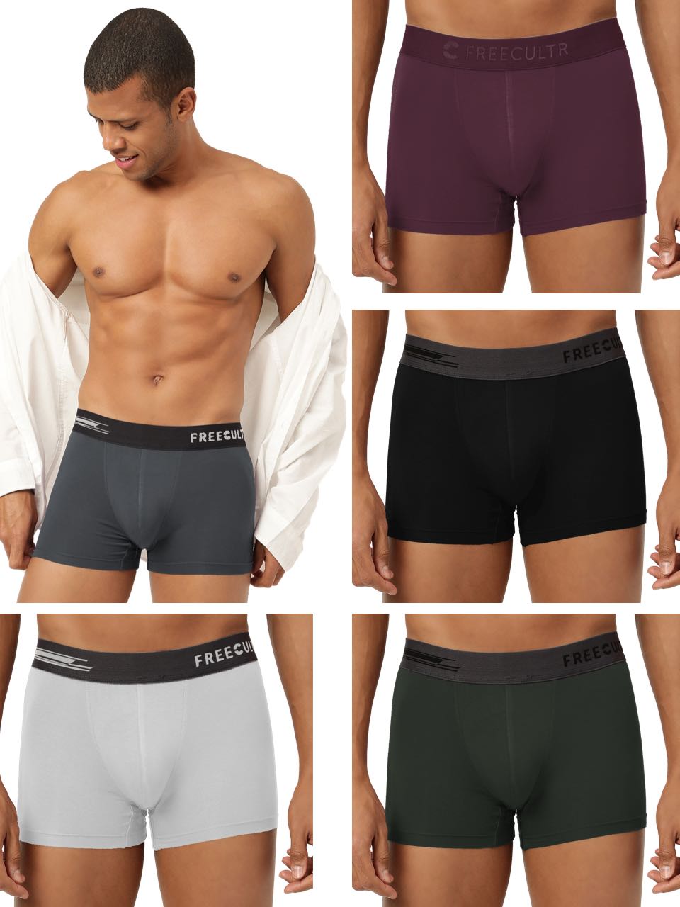 Men's Anti-Bacterial Micro Modal Trunk (Pack of 5)