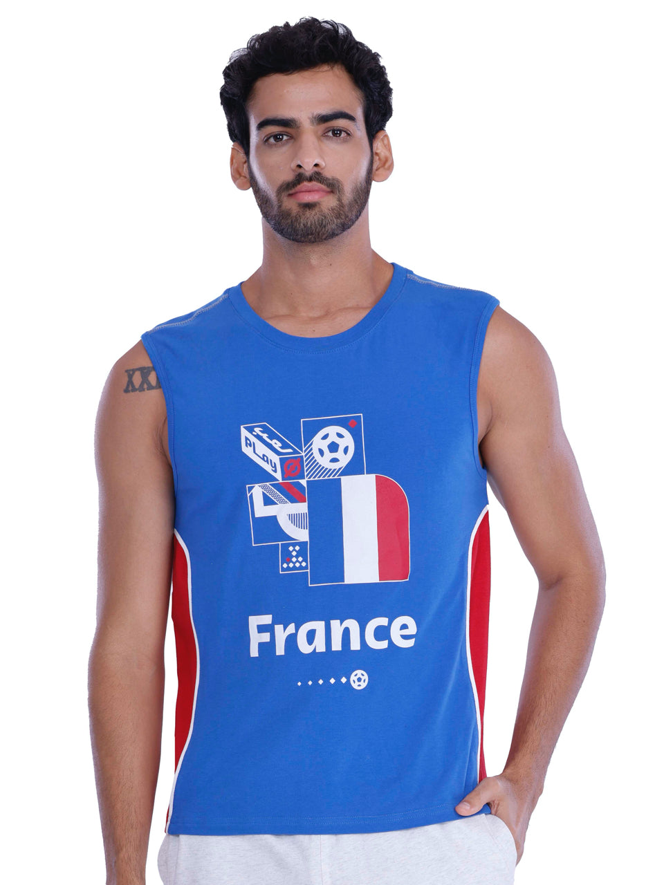 FIFA Printed BCI Stretch Cotton Active Tank (Pack of 1)