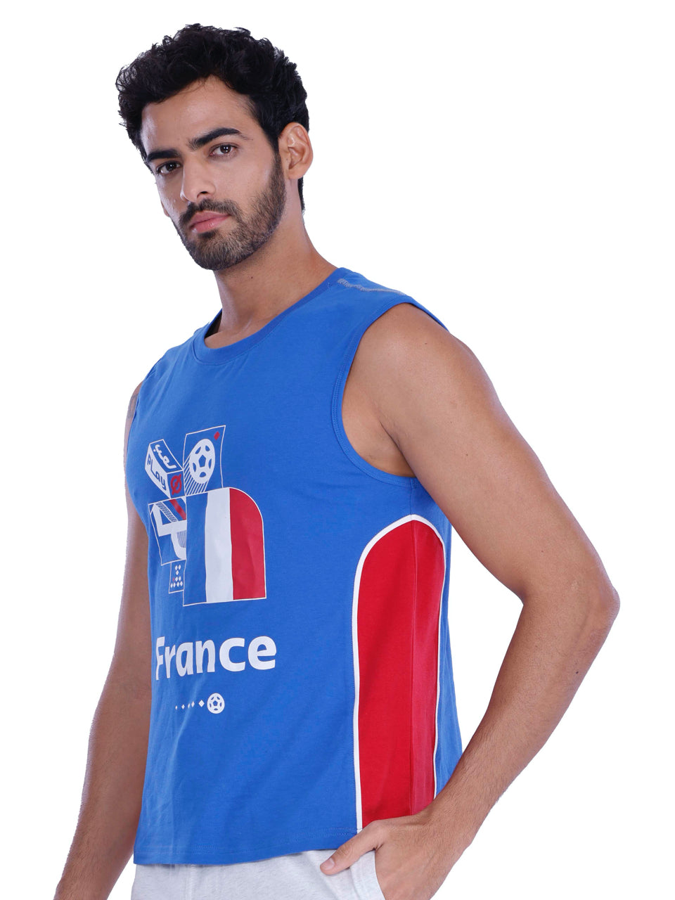 FIFA Printed BCI Stretch Cotton Active Tank (Pack of 1)
