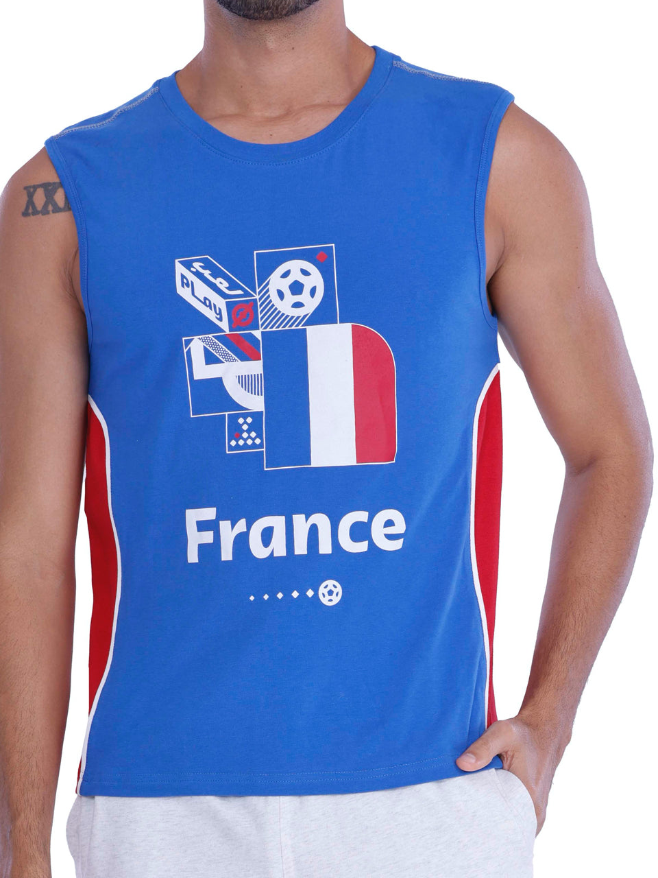 FIFA Printed BCI Stretch Cotton Active Tank (Pack of 1)