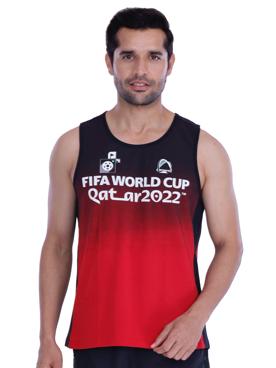 FIFA Printed BCI Stretch Cotton Active Vest (Pack of 1)
