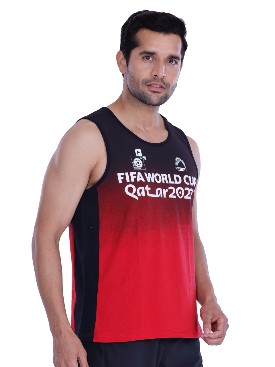 FIFA Printed BCI Stretch Cotton Active Vest (Pack of 1)