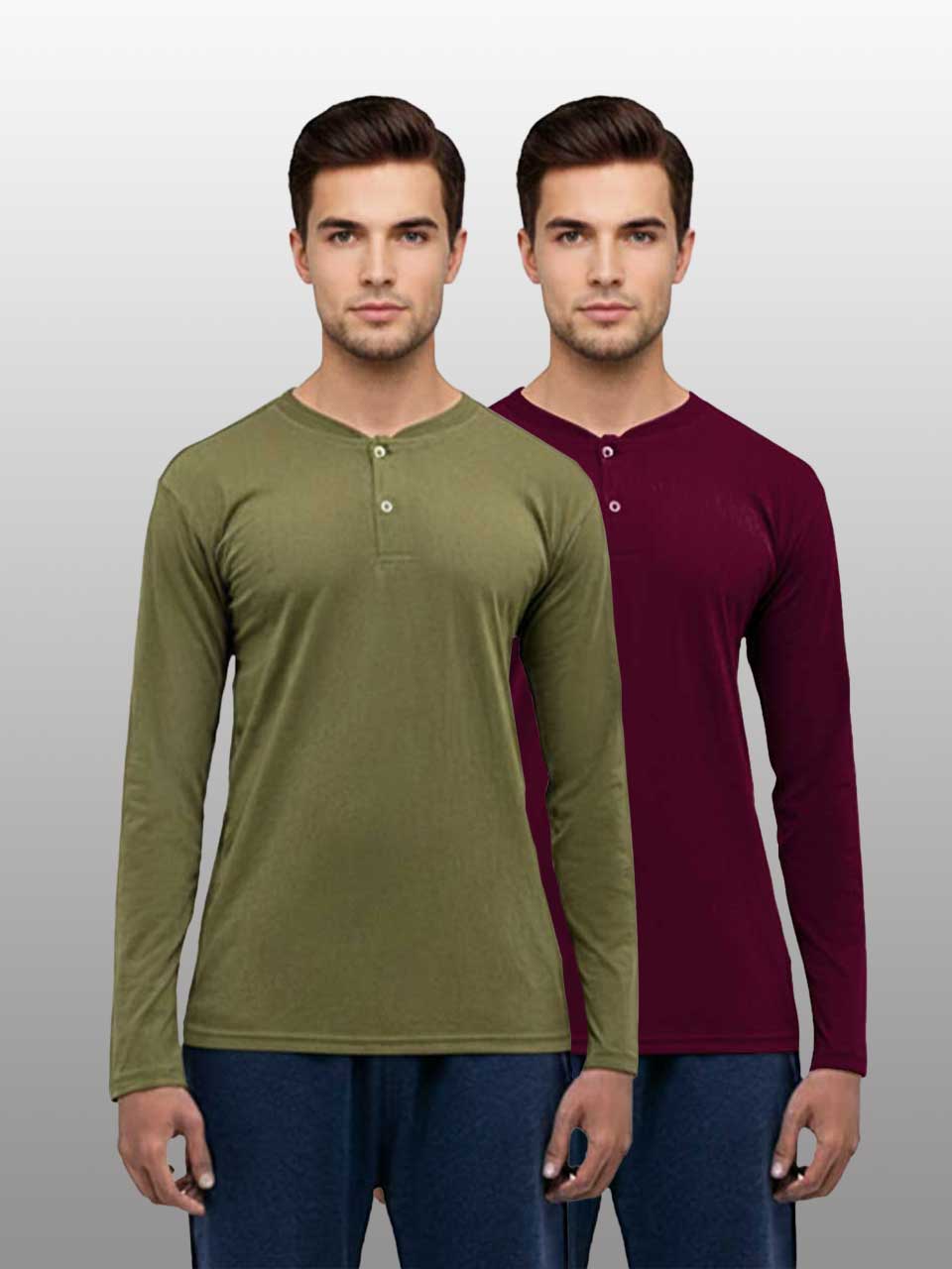 Men's Henley T-shirt Fullsleeve | Freecultr
