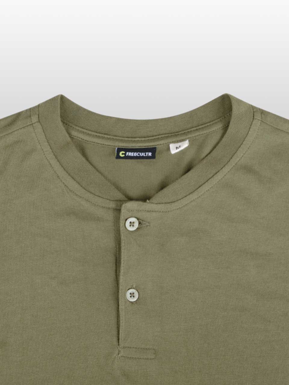 Men's Henley T-shirt Fullsleeve | Freecultr