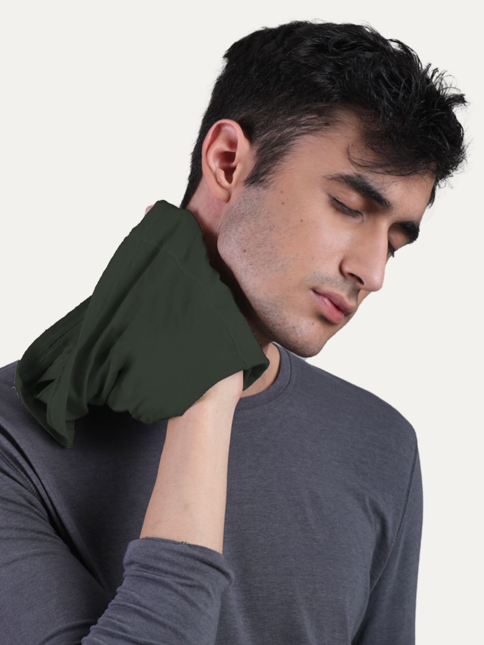 Unisex Black Forest Green Bandana Masks - Plain (Pack Of 1)