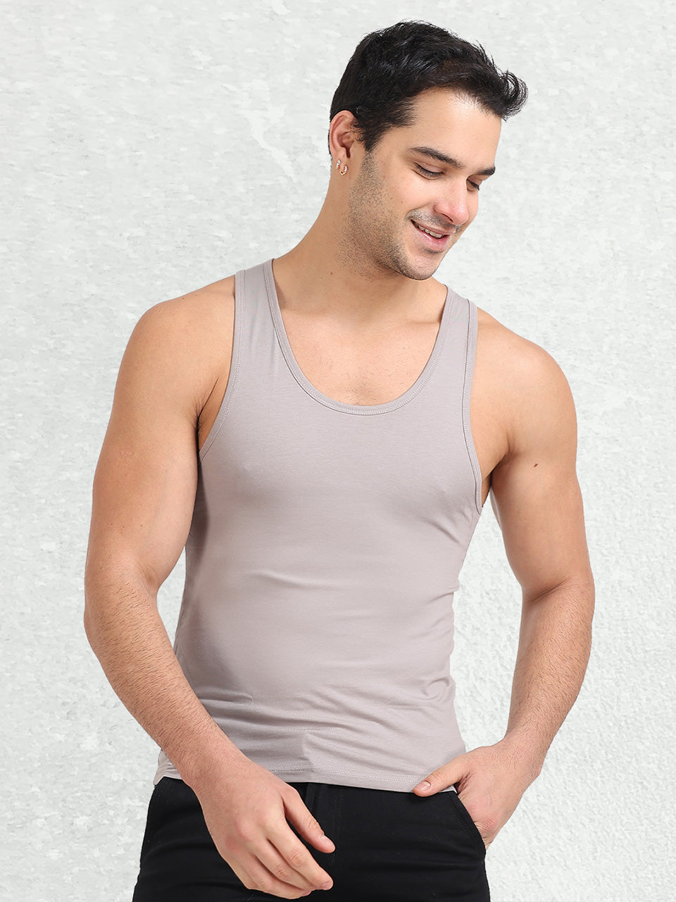 Regular Fit Organic Cotton Comfort Vest for Men-Pack of 3