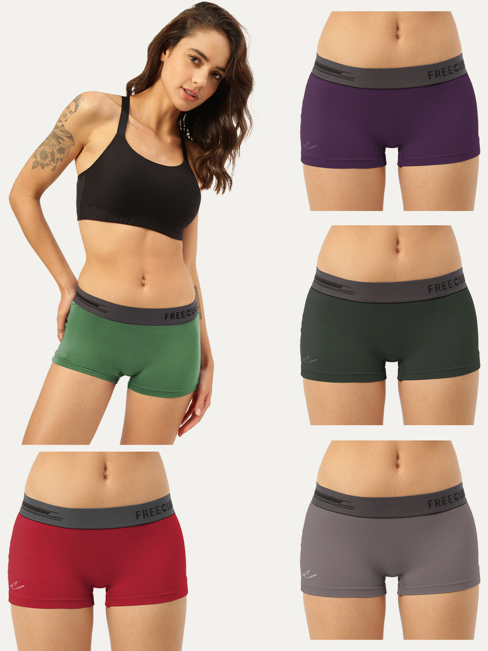 Women's Micro Modal Boy Shorts (Pack of 5)