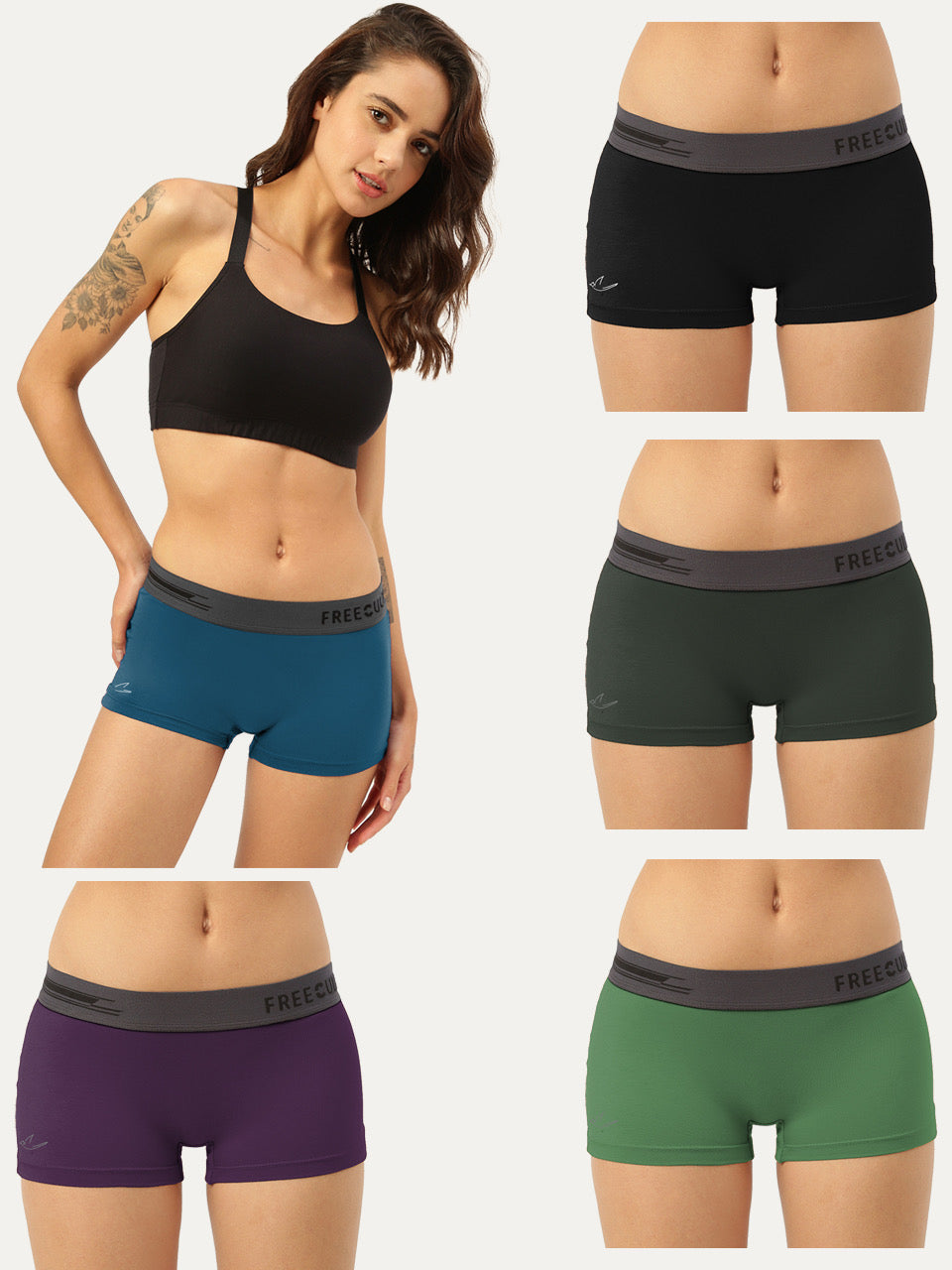 Women's Micro Modal Boy Shorts (Pack of 5)