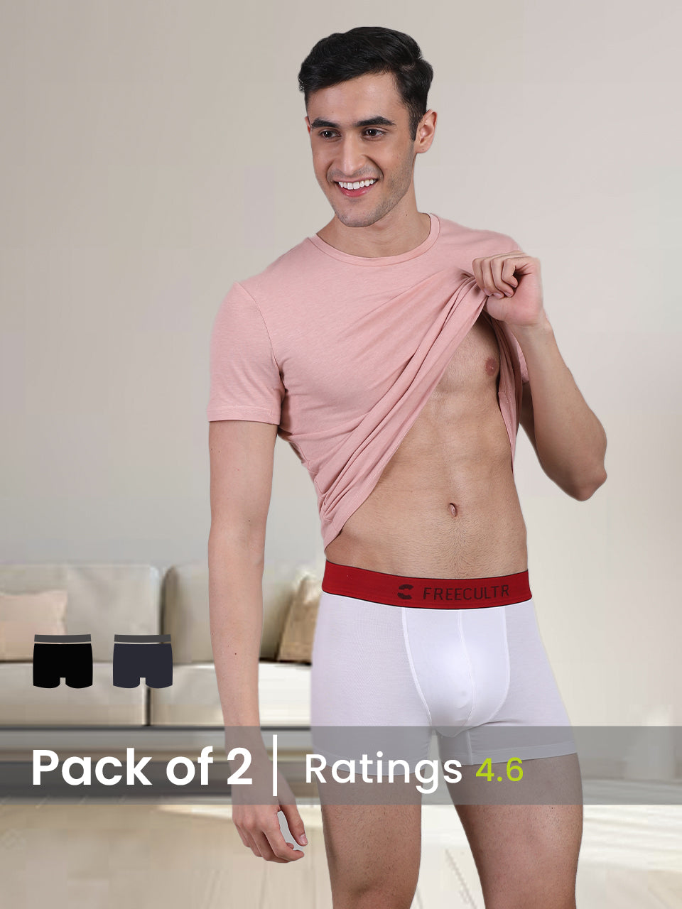 Buy FREECULTR Men's Sassy Red, Martini Blue Solid Pure Modal Trunks Online  at Best Prices in India - JioMart.