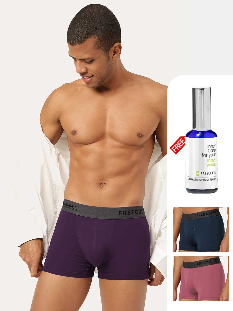 Men's Anti-Bacterial Micro Modal Trunk (Pack of 3)