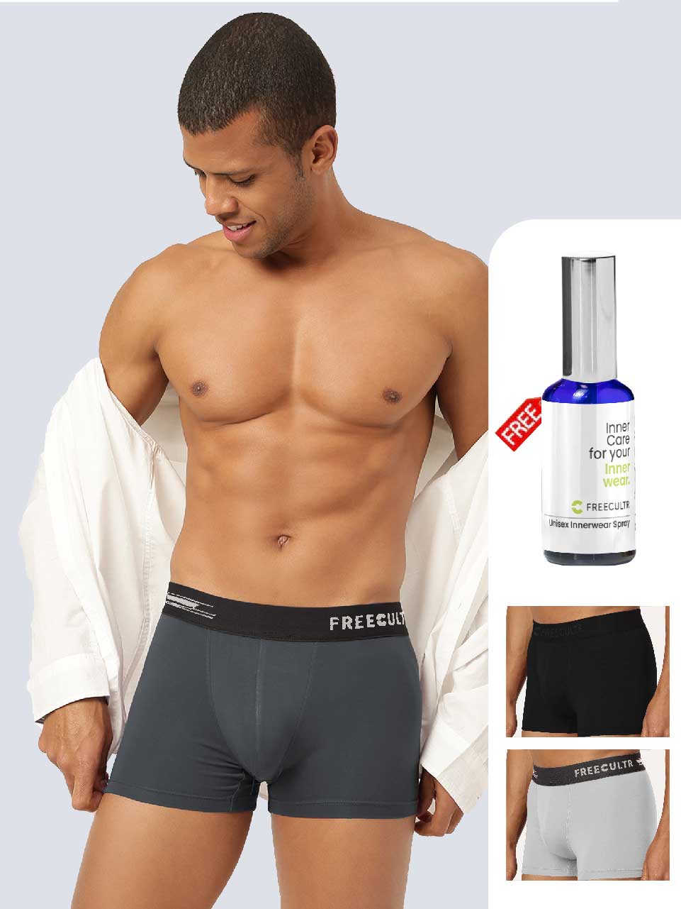 Men's Anti-Bacterial Micro Modal Trunk (Pack of 3)