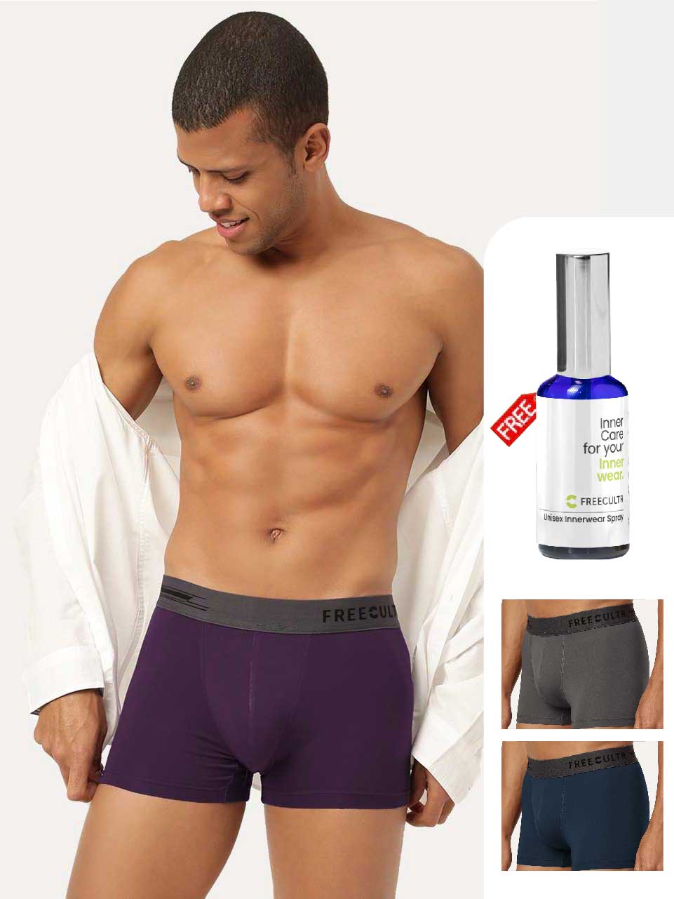 Men's Anti-Bacterial Micro Modal Trunk (Pack of 3)