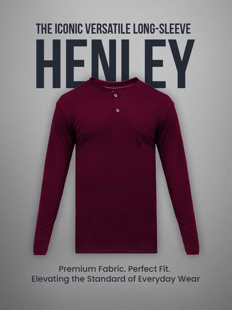 Men's Henley T-shirt Fullsleeve | Freecultr