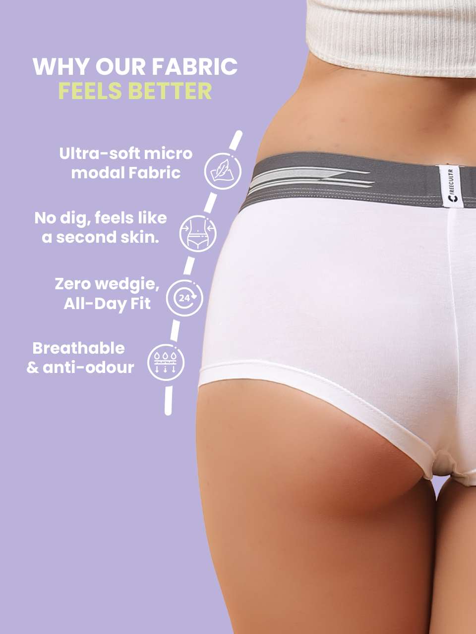 Women's Micro Modal Boxer Briefs (Pack of 6)